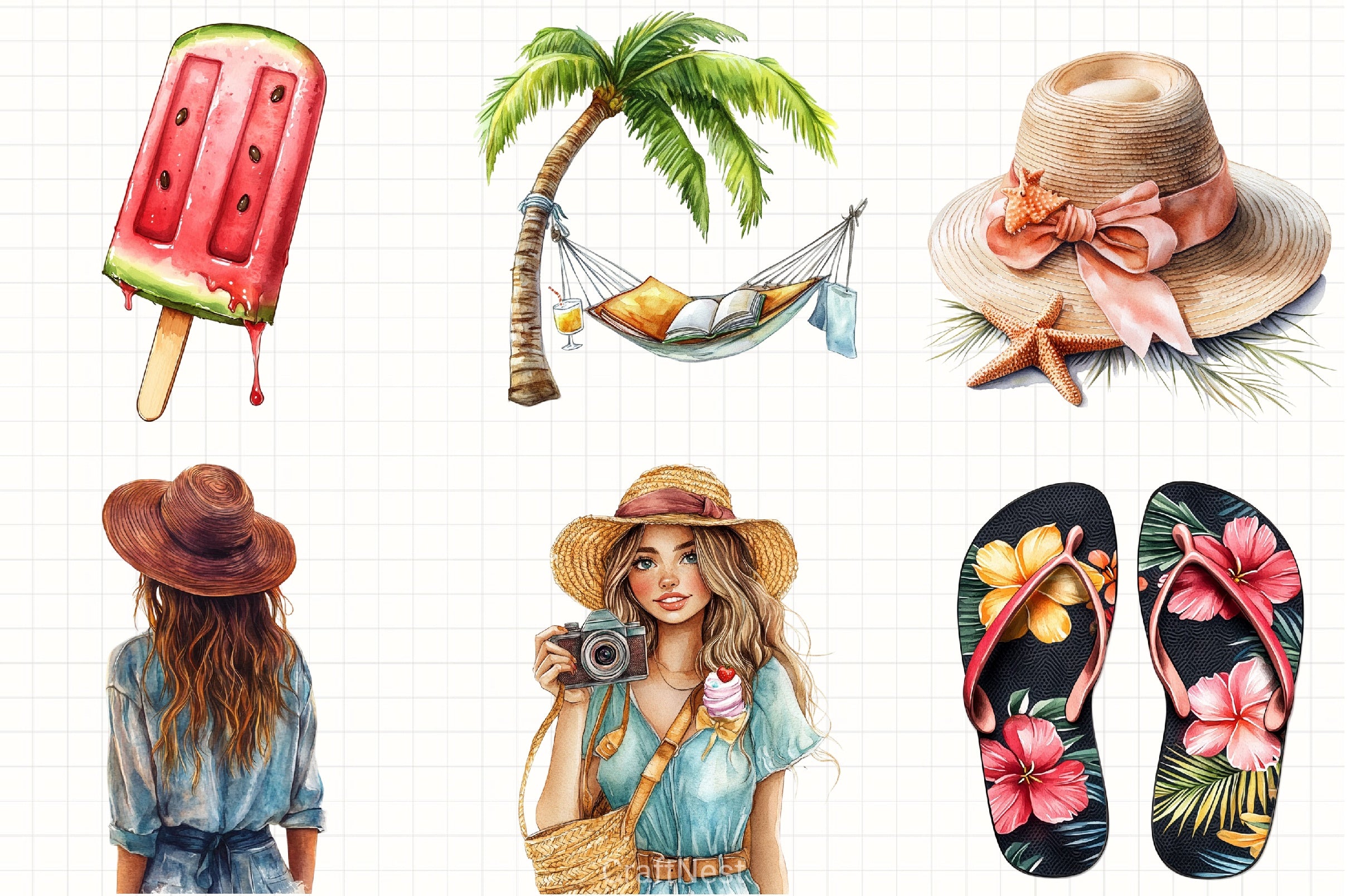 Summer Vacation Clipart Bundle 3 - CraftNest - Digital Crafting and Art
