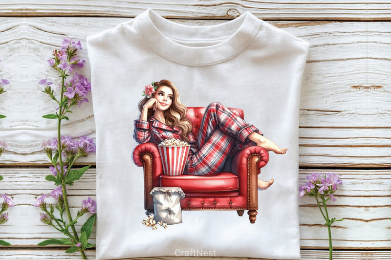 Christmas Movie Night Clipart Bundle - CraftNest - Digital Crafting and Art