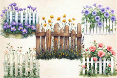 Spring Flower Fence Clipart Bundle 2 - CraftNest - Digital Crafting and Art