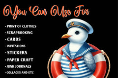 Cute Little Sailor Clipart Bundle - CraftNest - Digital Crafting and Art