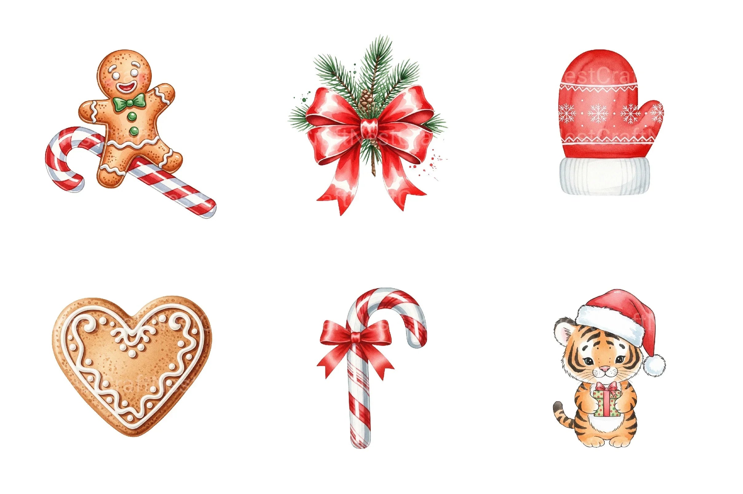 Happy Holidays Christmas Clipart Bundle - CraftNest - Digital Crafting and Art