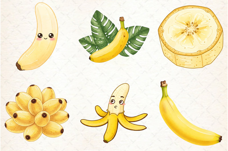 Banana Clipart Bundle - CraftNest - Digital Crafting and Art