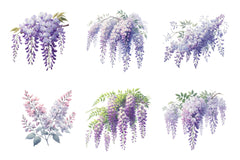 Wisteria Floral Garden Clipart Bundle - CraftNest - Digital Crafting and Art