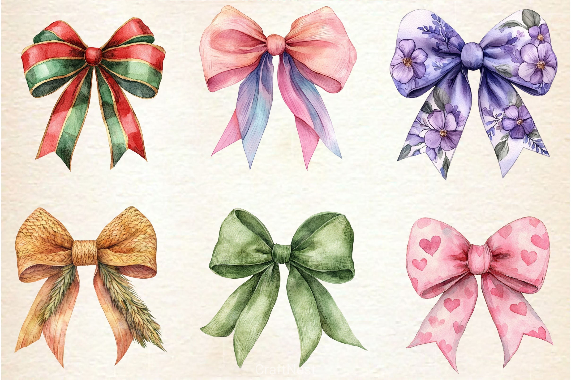 Bows Clipart Bundle - CraftNest - Digital Crafting and Art
