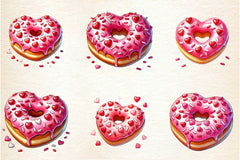 Valentine Donut Clipart Bundle - CraftNest - Digital Crafting and Art