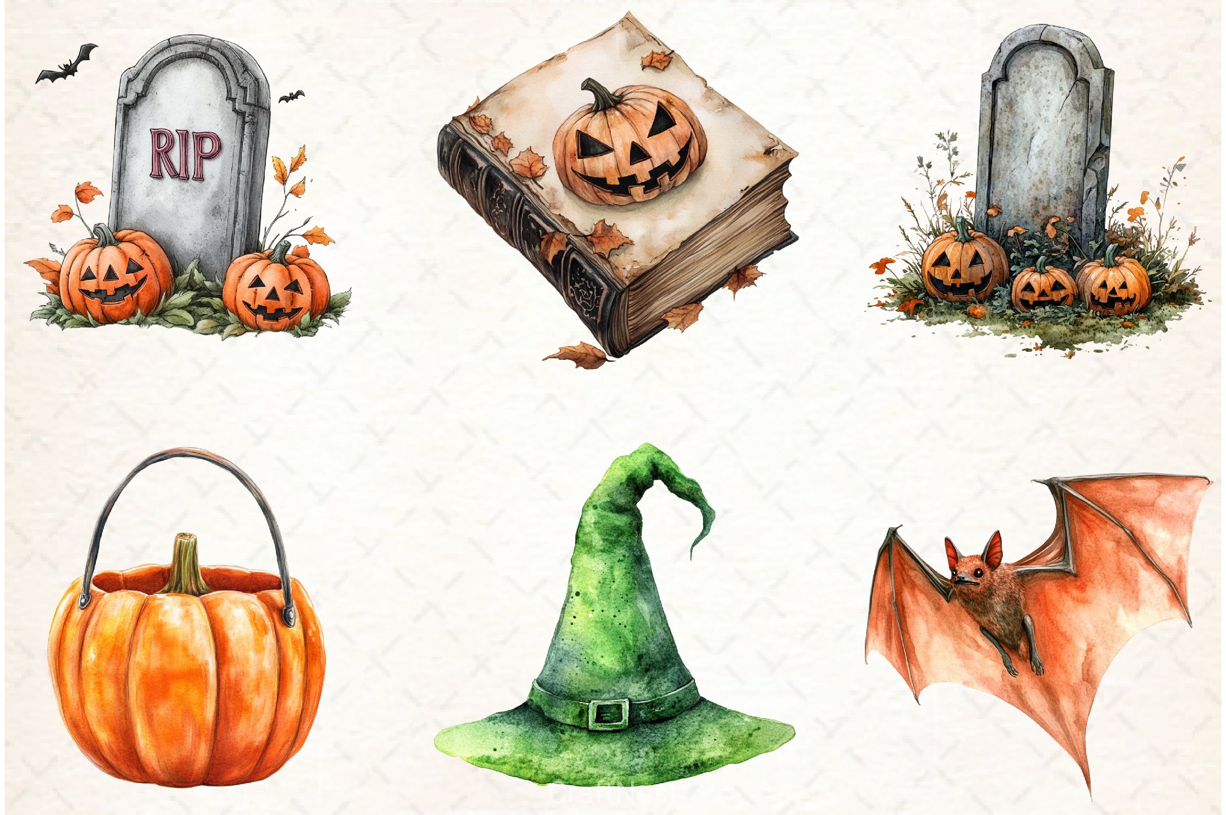 Groovy Halloween Clipart Bundle - CraftNest - Digital Crafting and Art