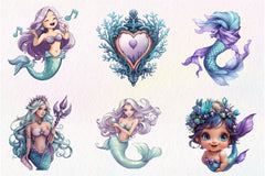 Magical Mermaid Clipart Bundle - CraftNest - Digital Crafting and Art