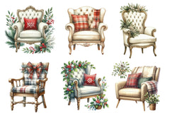 Christmas Chair Clipart Bundle - CraftNest - Digital Crafting and Art