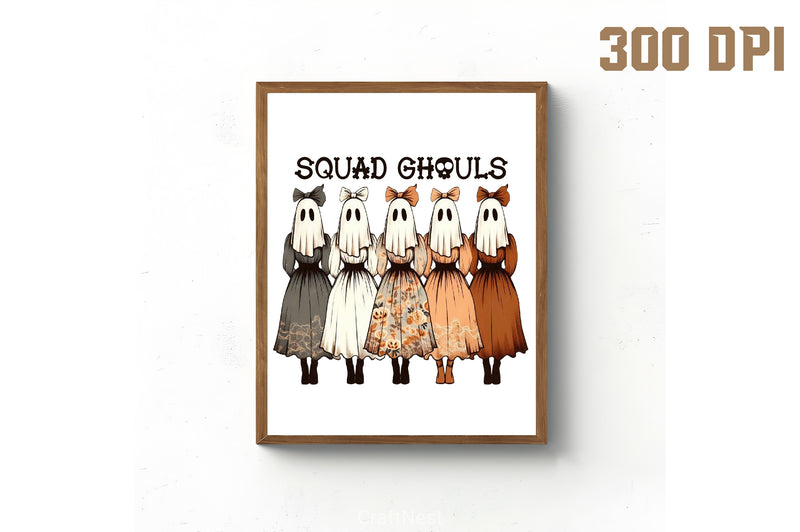 Vintage Halloween Squad Ghouls Clipart Bundle - CraftNest - Digital Crafting and Art