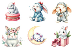 Kawaii Bunny Clipart Bundle - CraftNest - Digital Crafting and Art