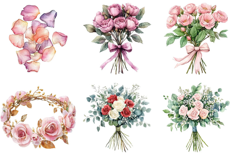 Romance Floral Clipart - CraftNest - Digital Crafting and Art