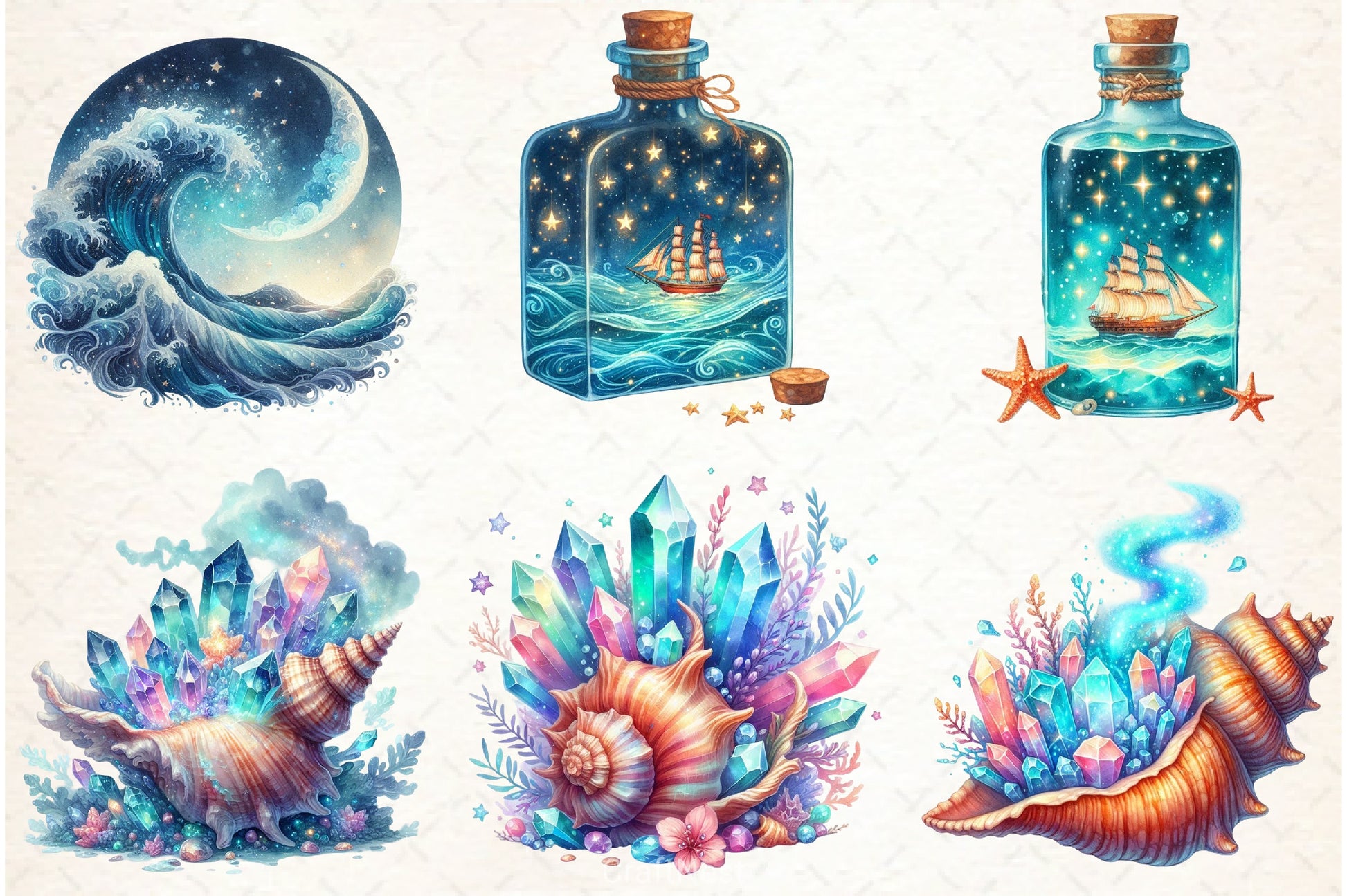 Magical Ocean Clipart Bundle - CraftNest - Digital Crafting and Art