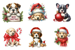 Christmas Puppies Clipart Bundle - CraftNest - Digital Crafting and Art