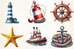 Nautical Summer Clipart Bundle 2 - CraftNest - Digital Crafting and Art