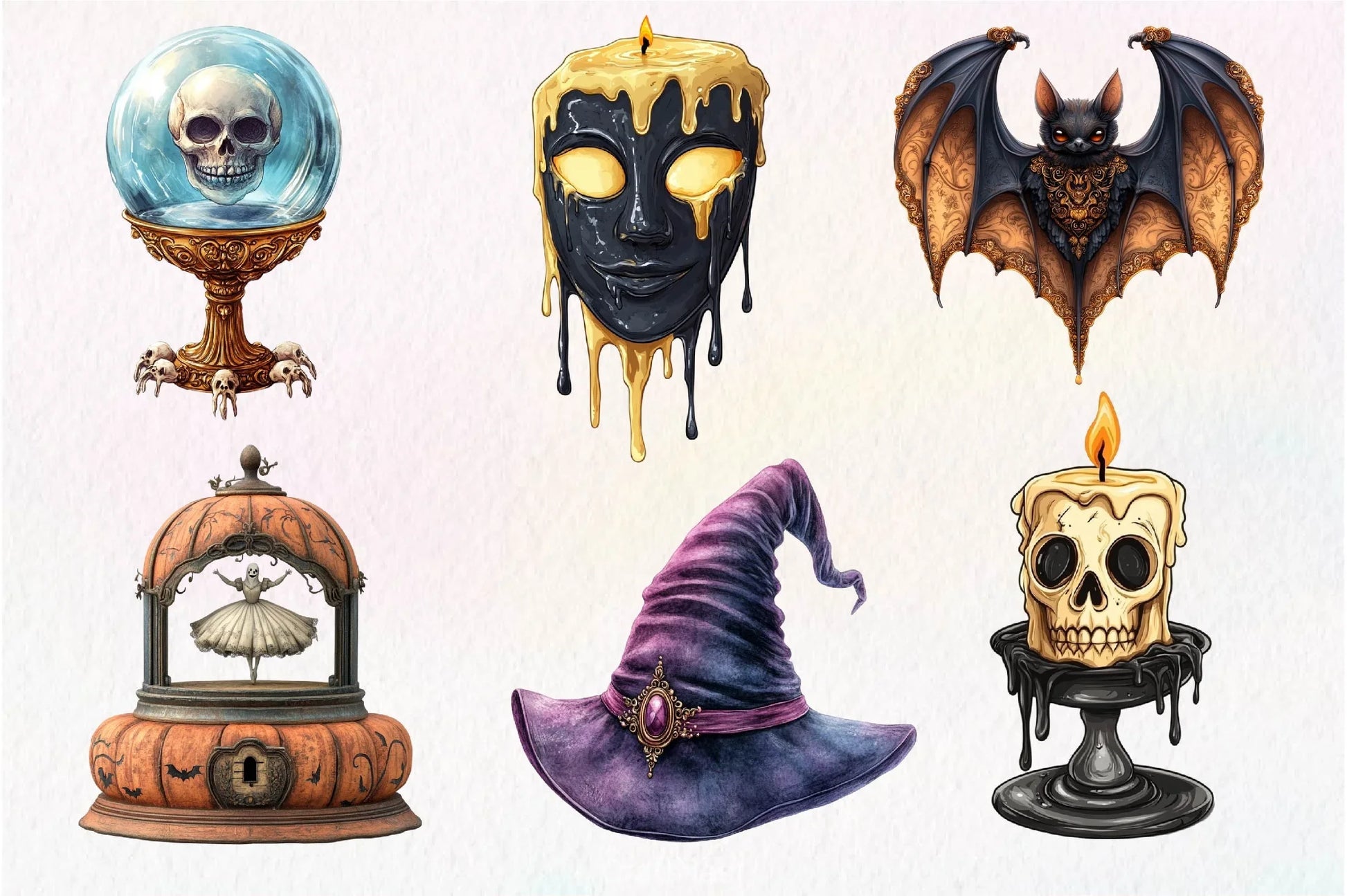 Victorian Halloween Clipart Bundle - CraftNest - Digital Crafting and Art