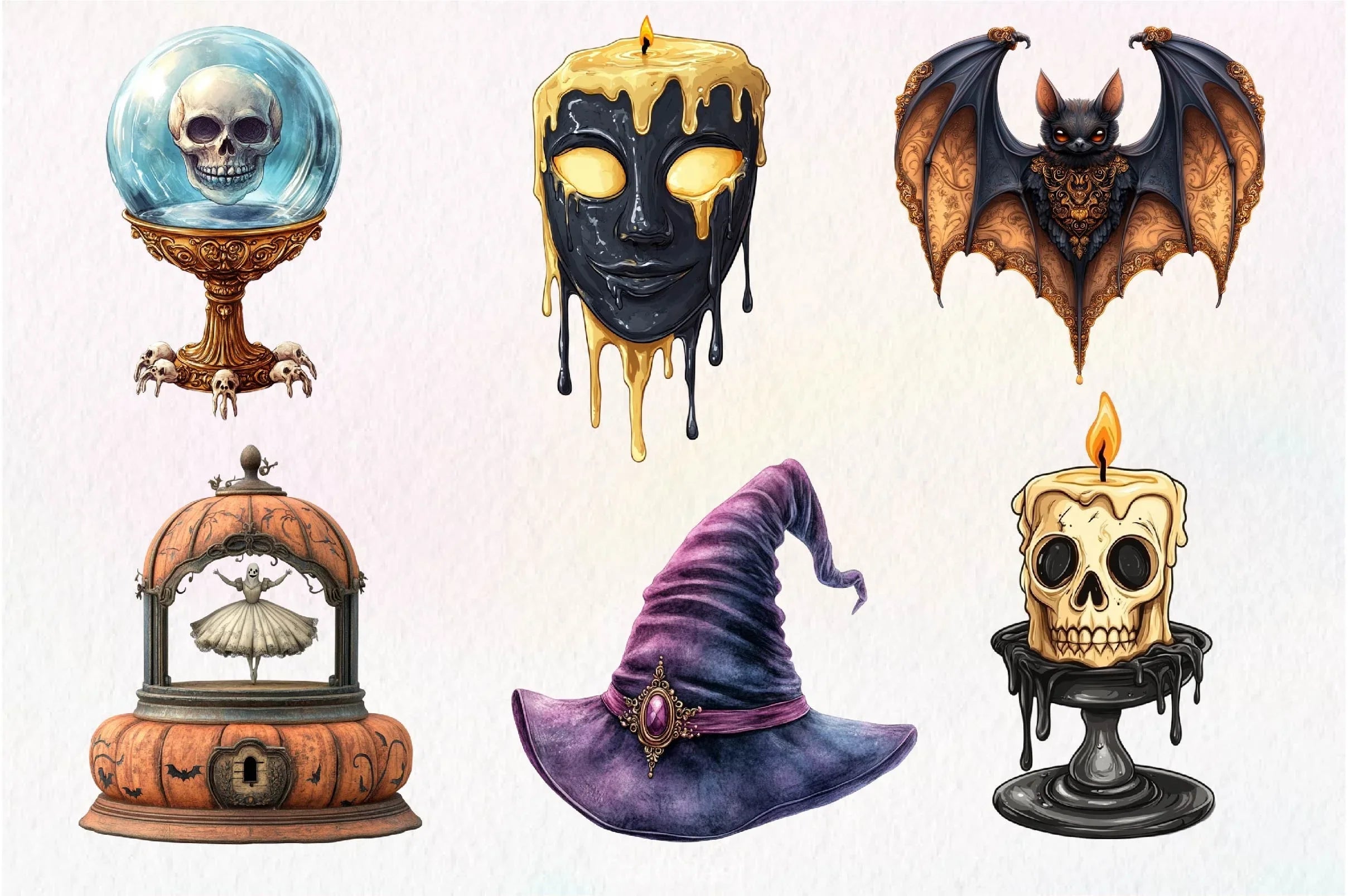 Victorian Halloween Clipart Bundle - CraftNest - Digital Crafting and Art