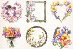 Freesia Mother's Day Clipart Bundle - CraftNest - Digital Crafting and Art
