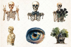 Neutral Halloween Clipart Bundle - CraftNest - Digital Crafting and Art