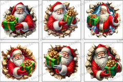 Christmas Santa Clipart Bundle 4 - CraftNest - Digital Crafting and Art