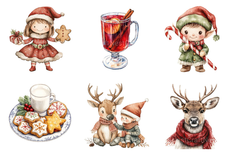 Christmas Elf Characters Clipart Bundle - CraftNest - Digital Crafting and Art