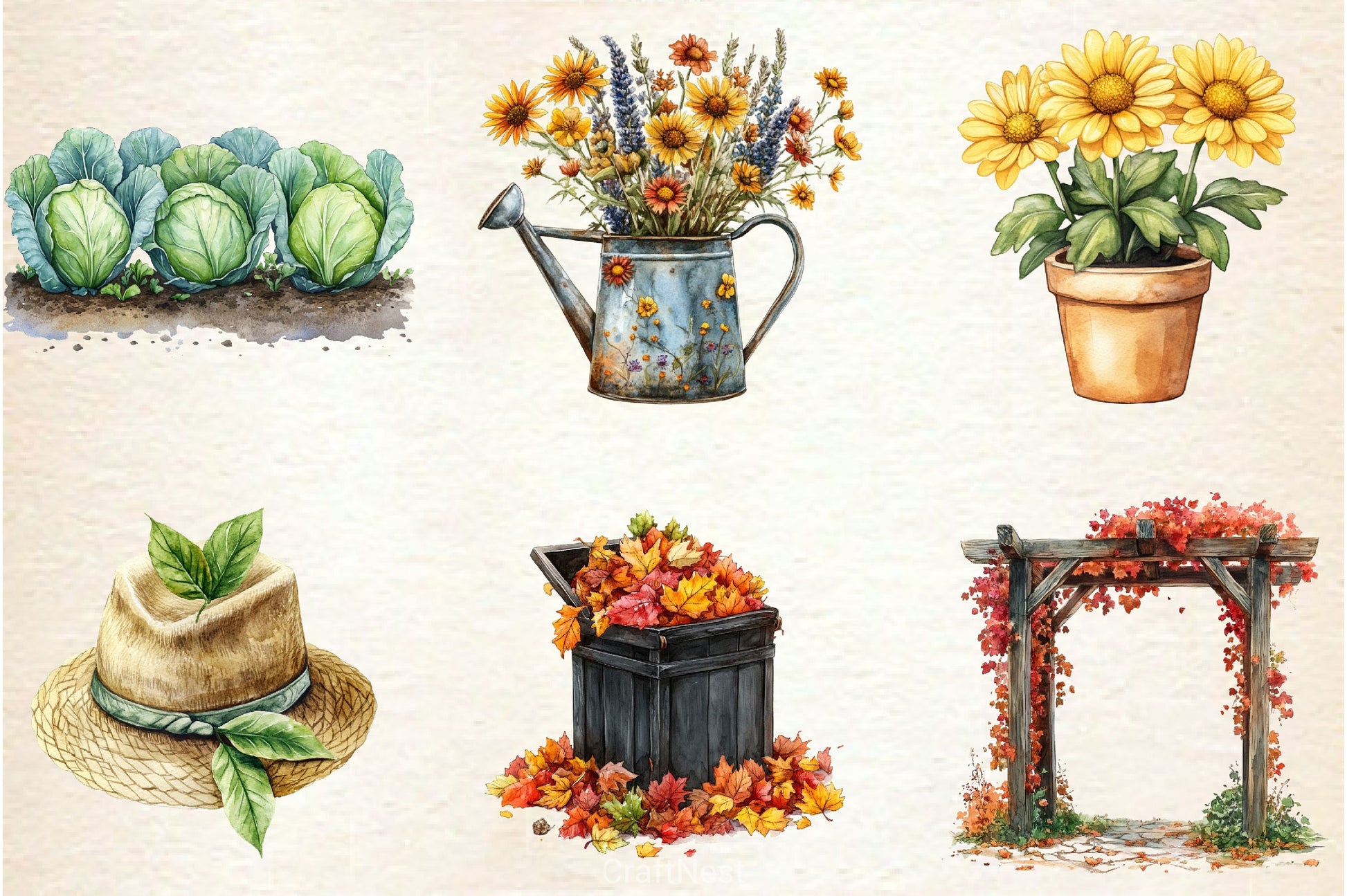 Autumn Garden Clipart Bundle 2 - CraftNest - Digital Crafting and Art