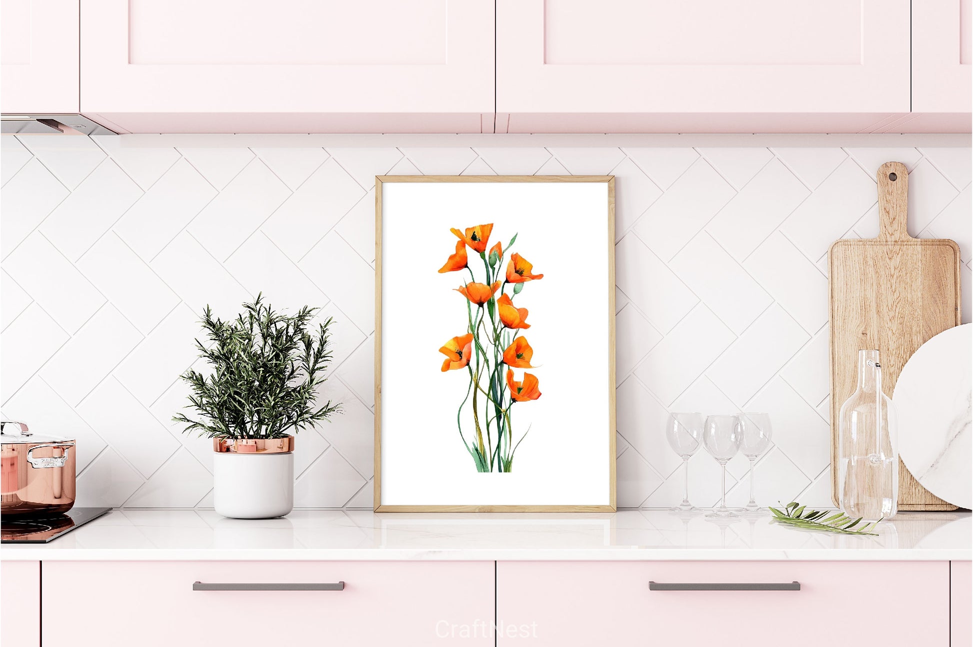 Wild Floral Orange Flowers Clipart Bundle - CraftNest - Digital Crafting and Art