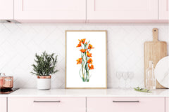 Wild Floral Orange Flowers Clipart Bundle - CraftNest - Digital Crafting and Art