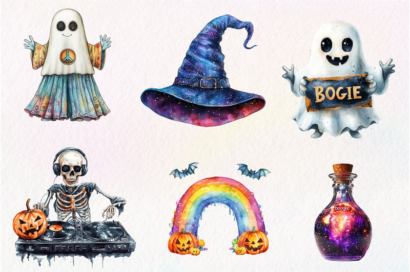 Disco Halloween Clipart Bundle - CraftNest - Digital Crafting and Art