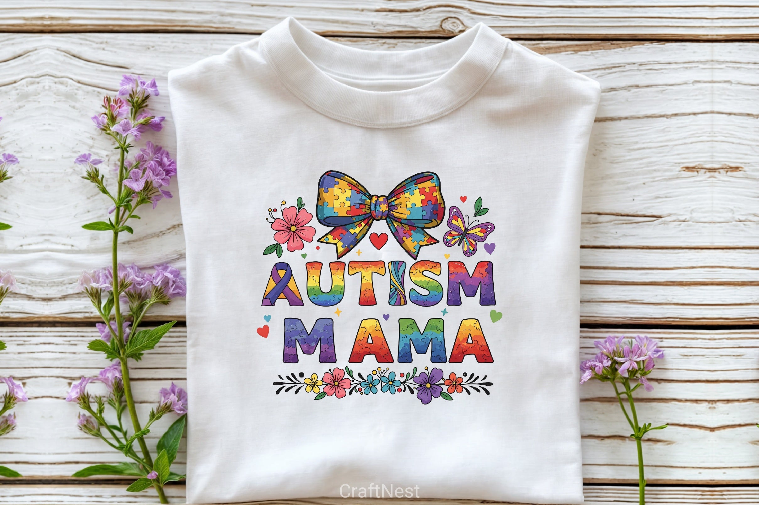 Autism Mama Shirt Clipart Bundle - CraftNest - Digital Crafting and Art