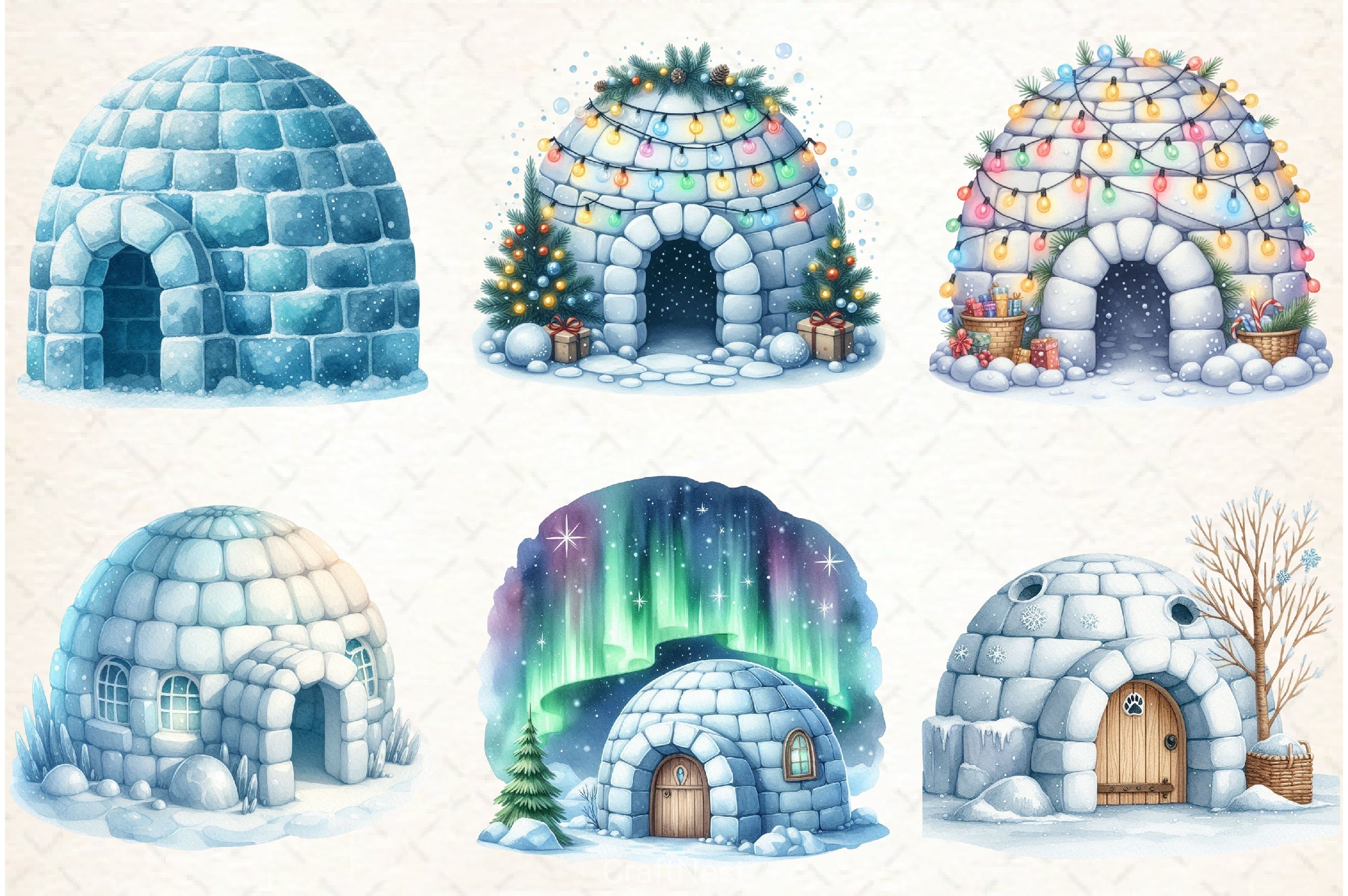 Igloo Clipart Bundle - CraftNest - Digital Crafting and Art