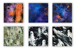 Halloween Paint Splatter Digital Paper - CraftNest - Digital Crafting and Art