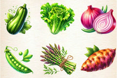 Vegetables Clipart Bundle 4 - CraftNest - Digital Crafting and Art