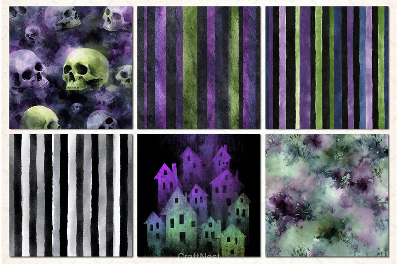 Spooky Halloween Patterns Bundle - CraftNest - Digital Crafting and Art