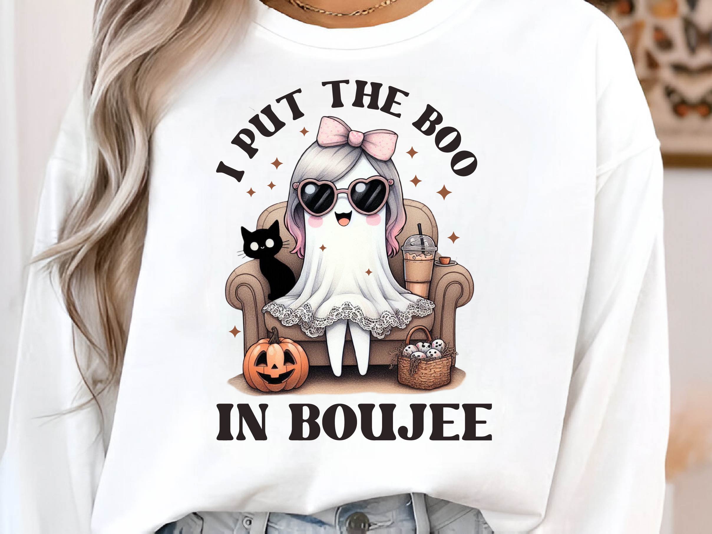 I Put The Boo In Boujee Girly Halloween Clipart Bundle - CraftNest - Digital Crafting and Art