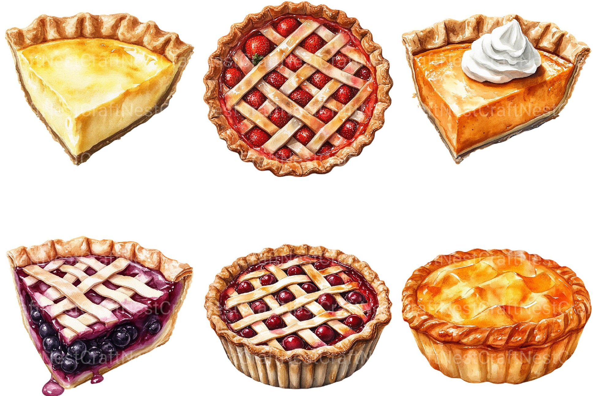 Pie Cliparts - CraftNest - Digital Crafting and Art