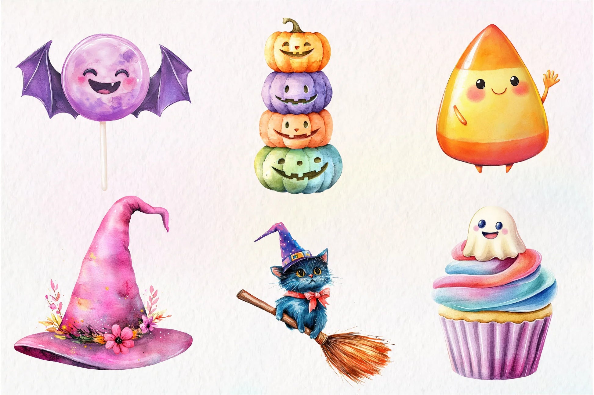 Cute Halloween Set Clipart Bundle 2 - CraftNest - Digital Crafting and Art