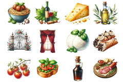 Italian Food Clipart Bundle - CraftNest - Digital Crafting and Art