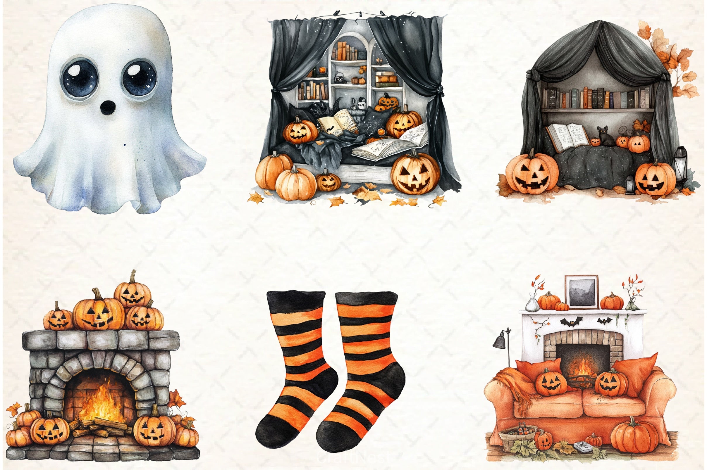 Halloween Movie Night Clipart Bundle - CraftNest - Digital Crafting and Art