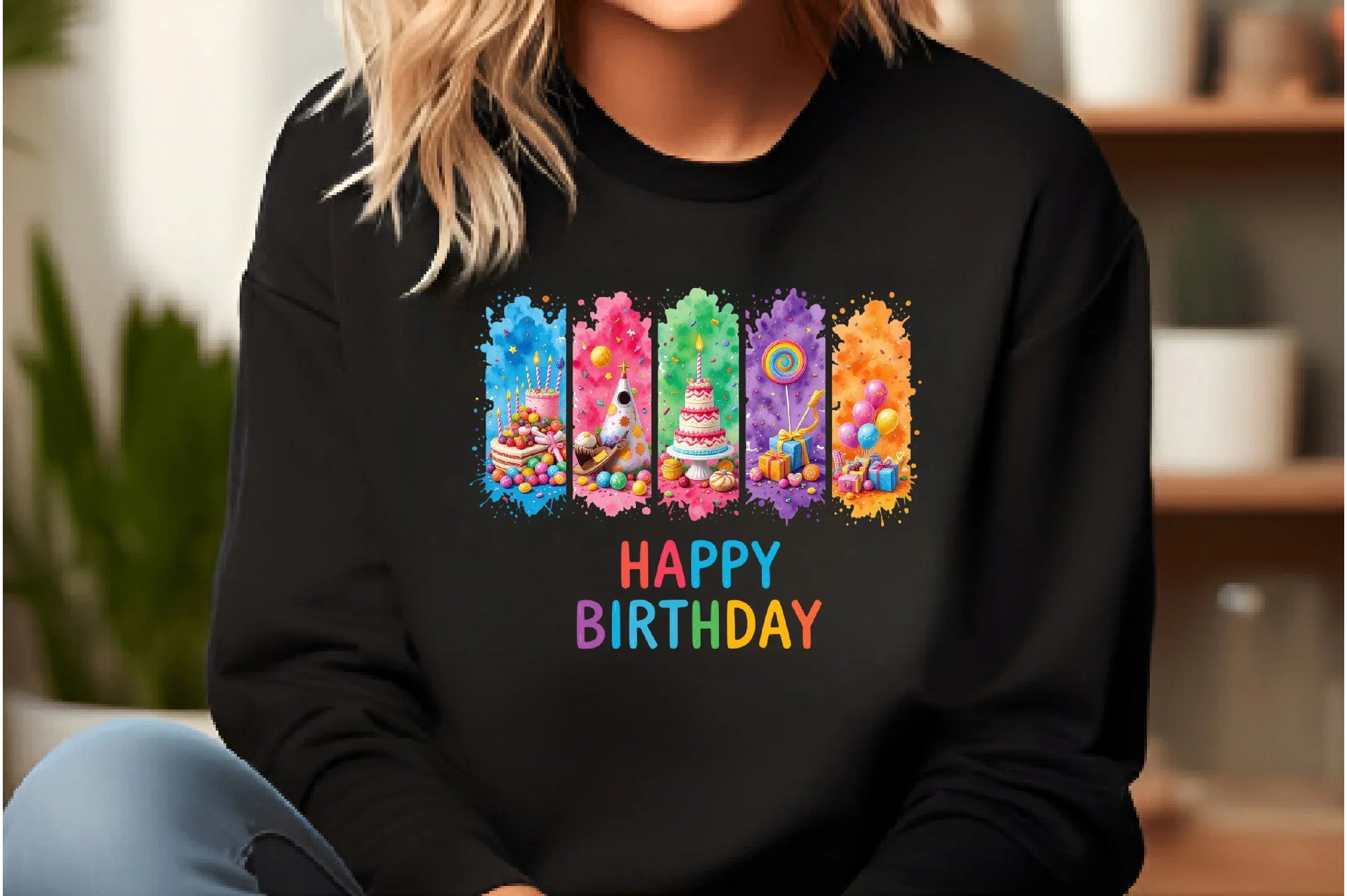 Happy Birthday Brushstroke Design Clipart Bundle - CraftNest - Digital Crafting and Art