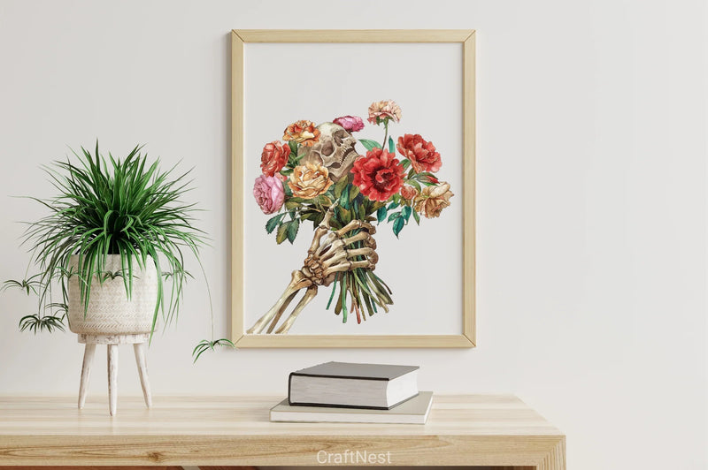 Floral Halloween Clipart Bundle - CraftNest - Digital Crafting and Art