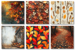Autumn Digital Backgrounds Clipart Bundle - CraftNest - Digital Crafting and Art