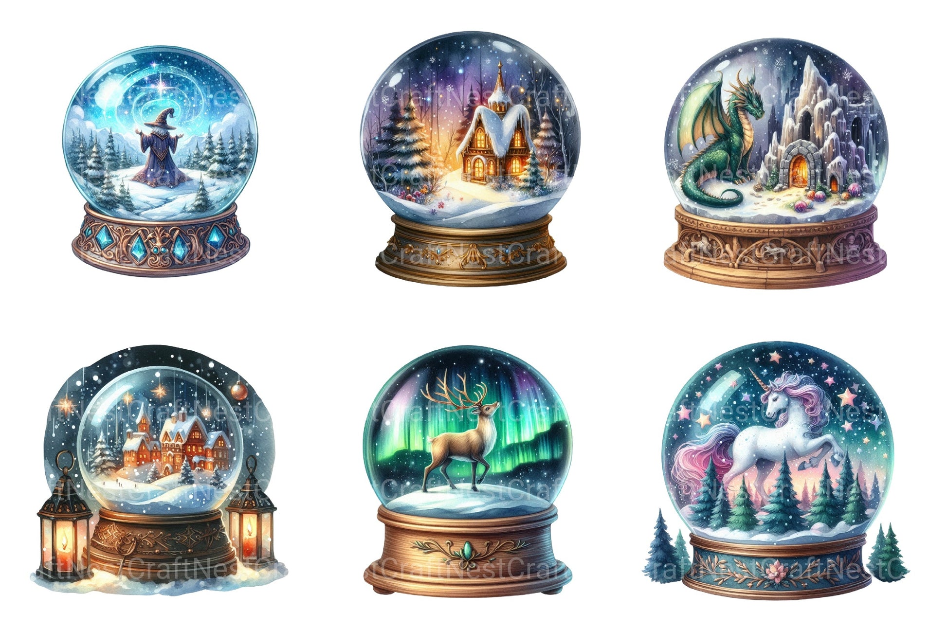 Fantasy Globe Clipart Bundle - CraftNest - Digital Crafting and Art