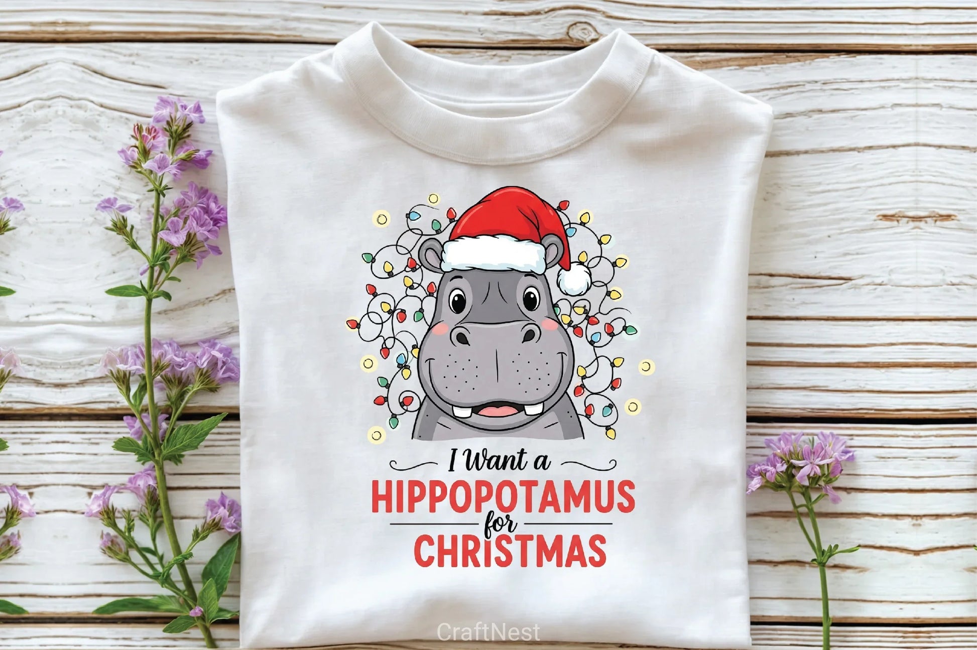 Hippopotamus Christmas Clipart Bundle - CraftNest - Digital Crafting and Art