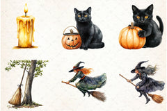 Vintage Halloween Clipart Bundle 12 - CraftNest - Digital Crafting and Art