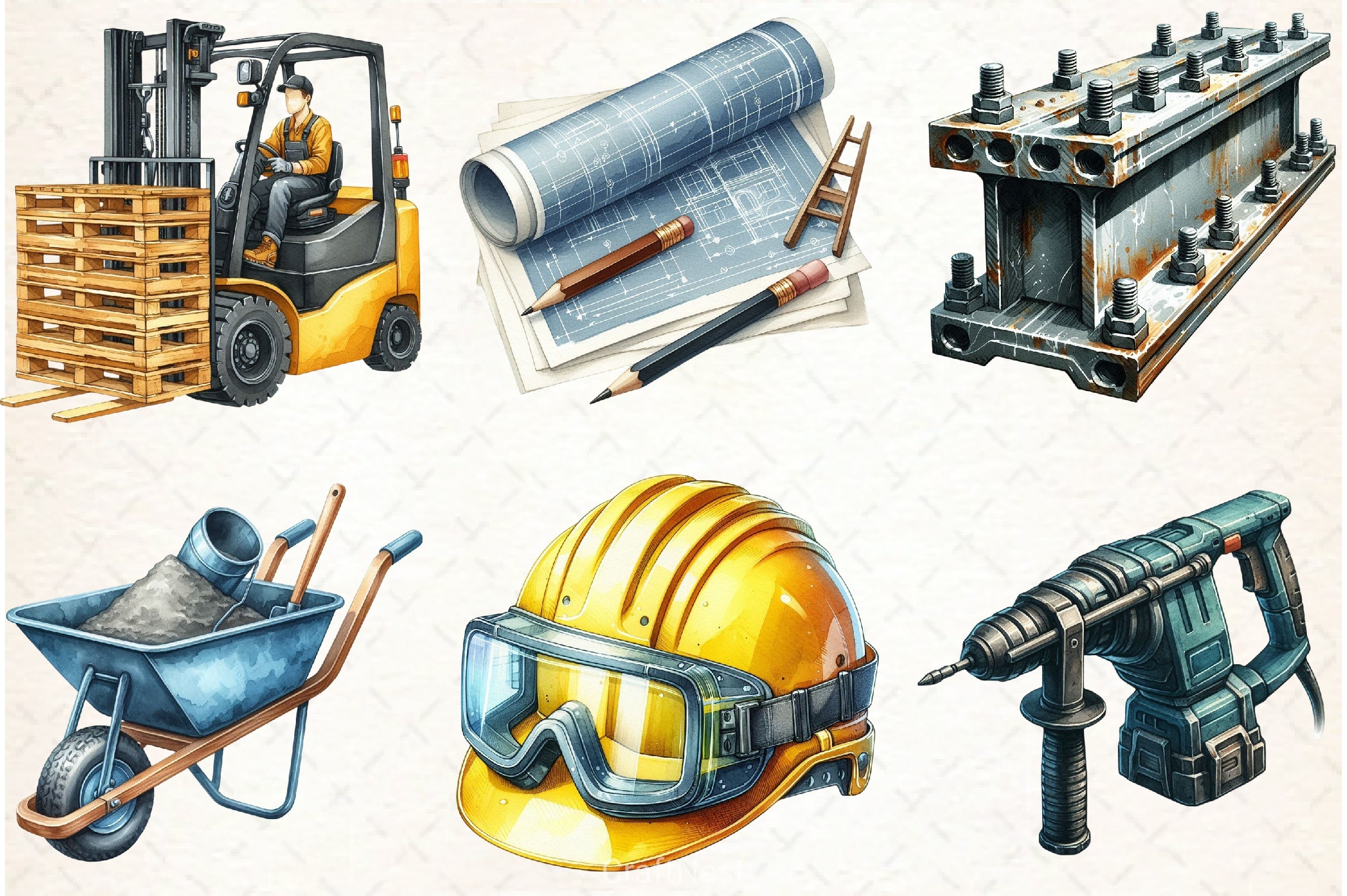 Construction Clipart Bundle 3 - CraftNest - Digital Crafting and Art