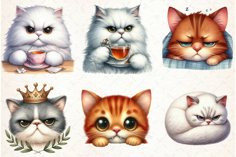 Grumpy Cat Clipart Bundle - CraftNest - Digital Crafting and Art