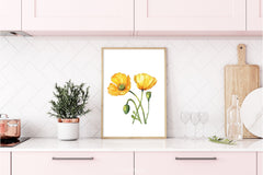 Yellow Poppy Flower Clipart Bundle - CraftNest - Digital Crafting and Art