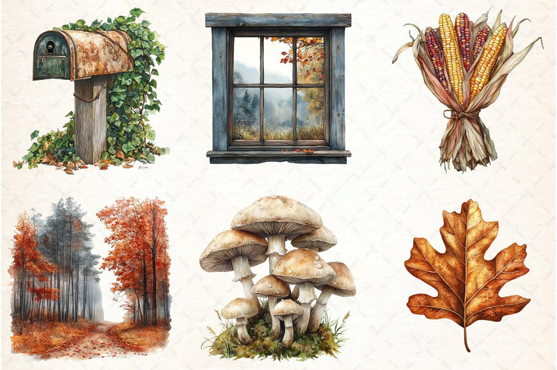 Cozy Autumn Clipart Bundle 9 - CraftNest - Digital Crafting and Art
