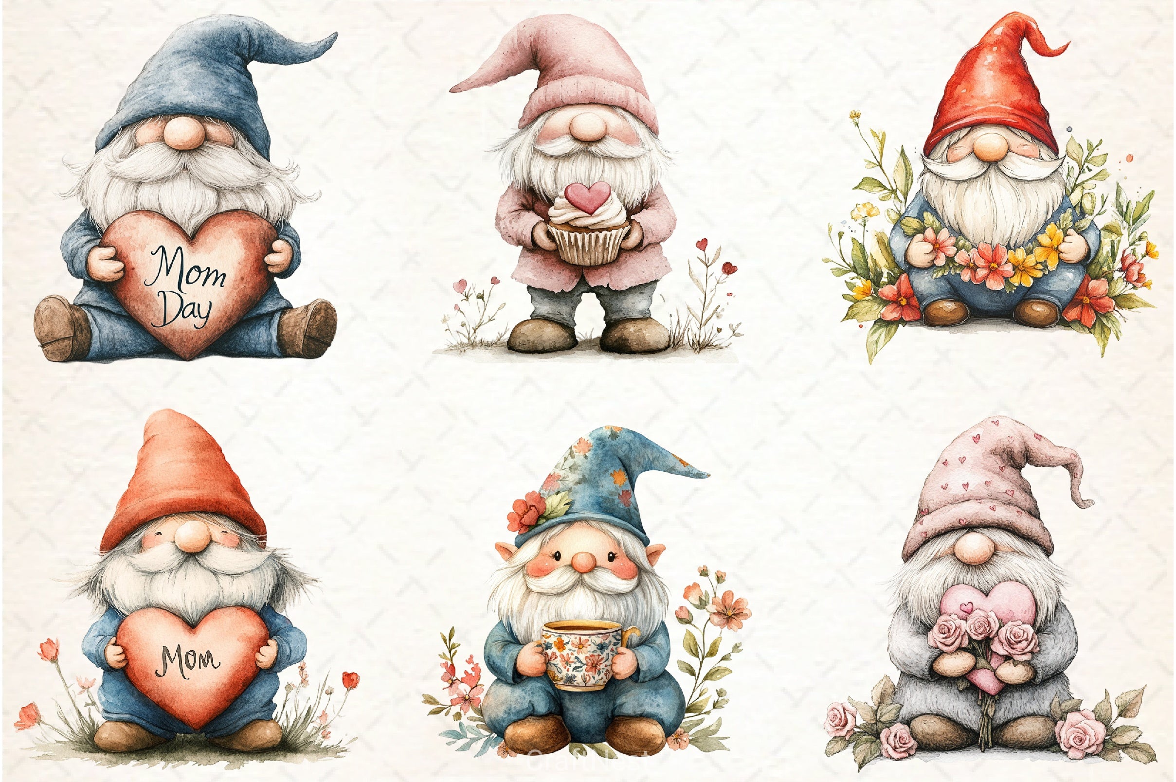 Mother's Day Gnome Clipart Bundle 2 - CraftNest - Digital Crafting and Art