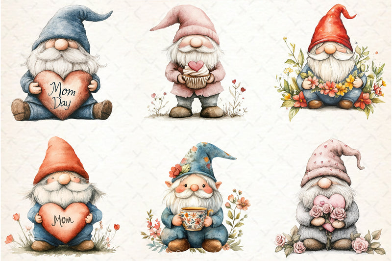 Mother's Day Gnome Clipart Bundle 2 - CraftNest - Digital Crafting and Art